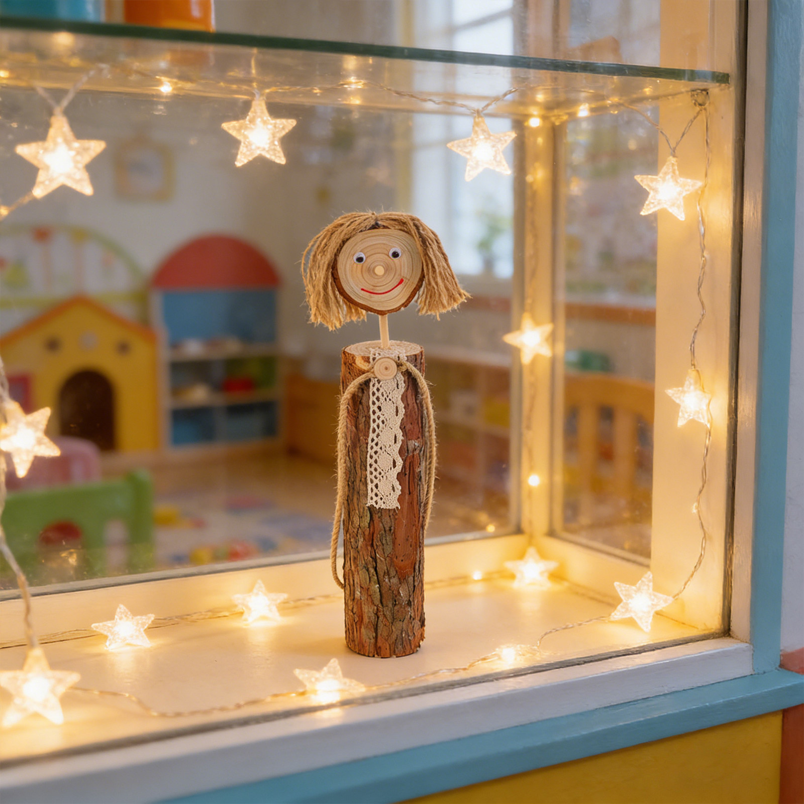 Art And Craft For Nursery - El Yapımı Rustik Ahşap Heykel 17.7